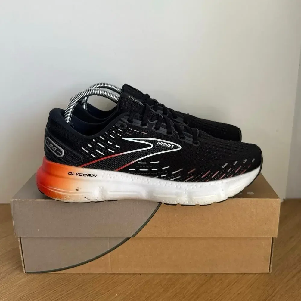 Brooks Glycerin 20 Black/Orange Women Running Sneakers- SZ 10